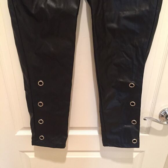 Nasty Gal Black Leather Vegan Pants - Picture 2 of 8